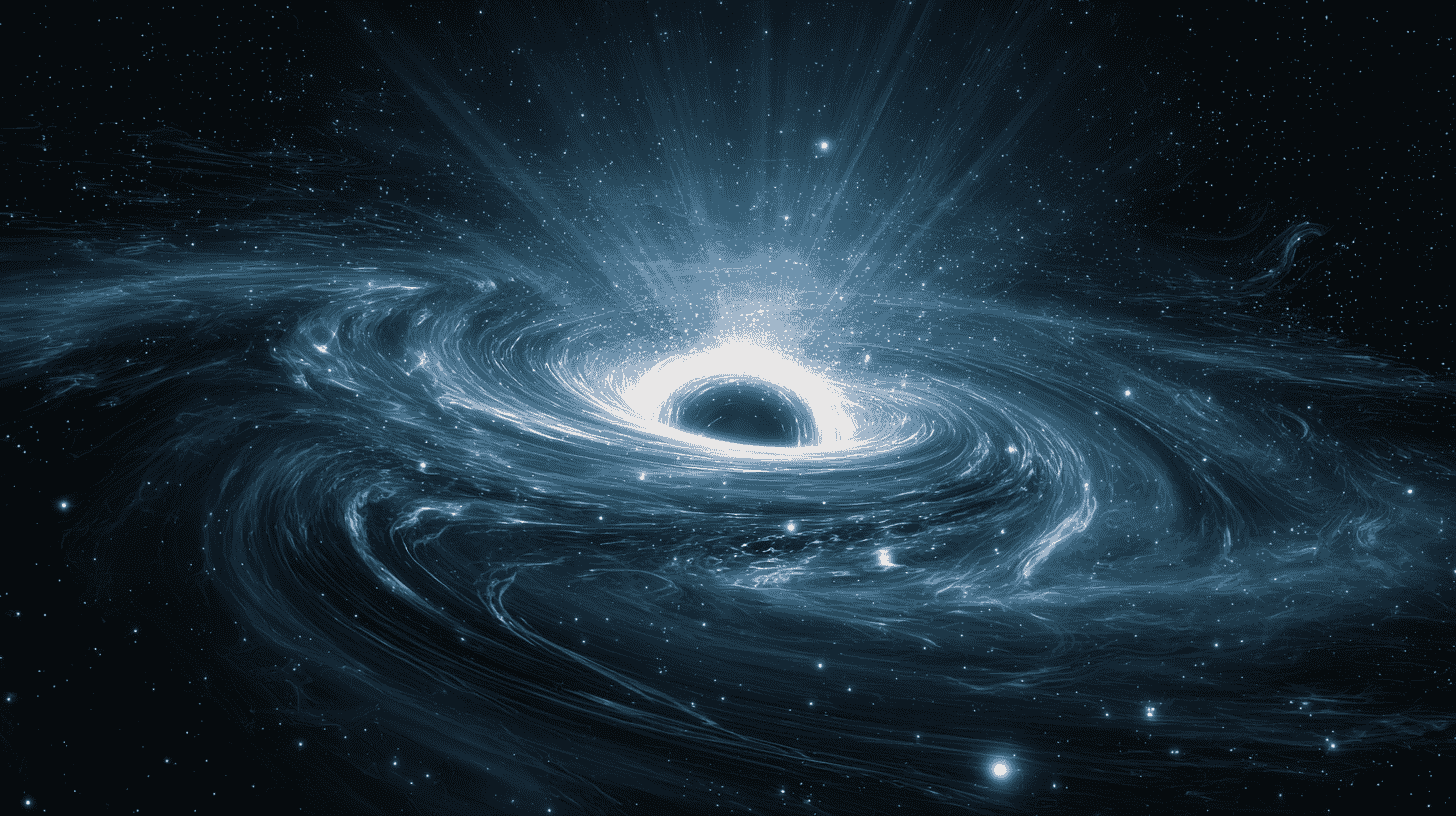 An artistic representation of a galaxy cluster